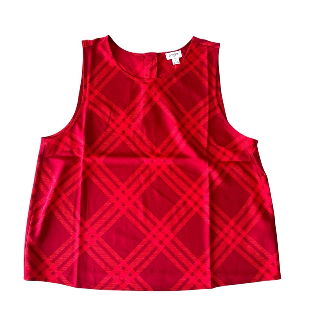 J. Crew Red Sleeveless Top, Size L
